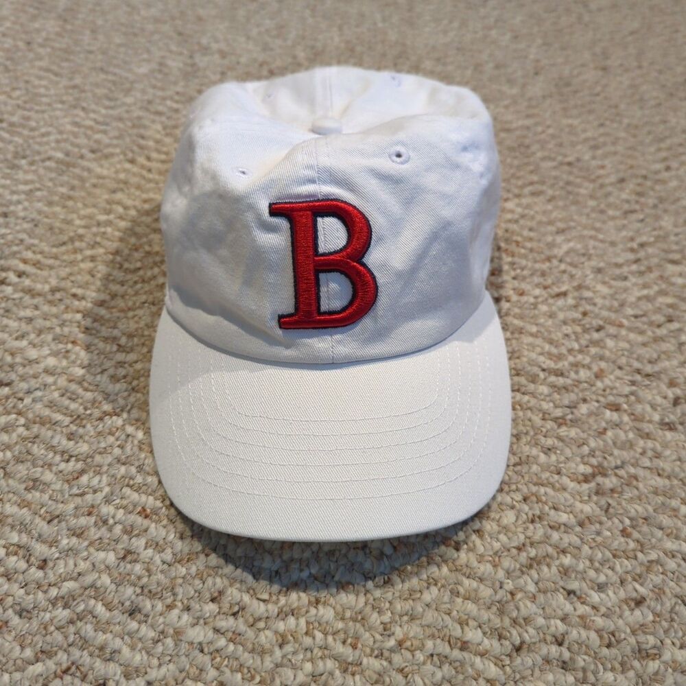 Boston Red Sox  Baseball Cap Hat White Adjustable Strap Bay State Apparel MLB
